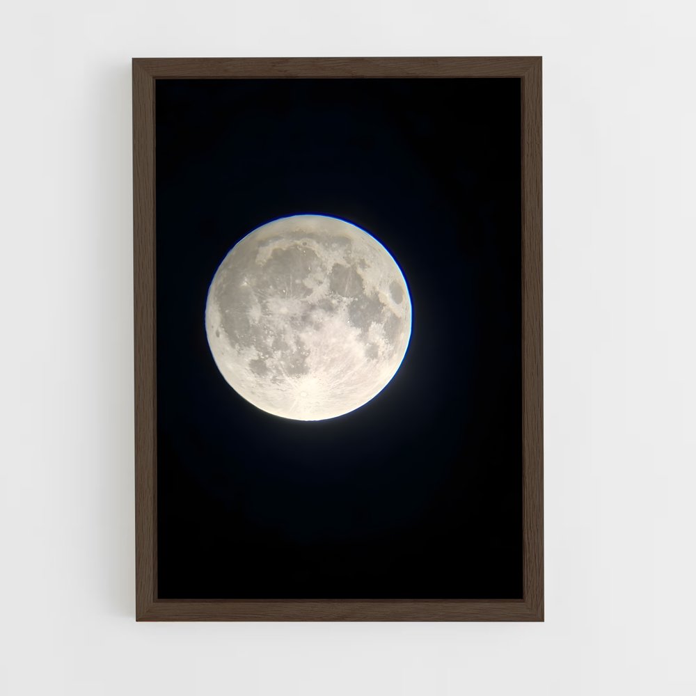 Poster Lune à Travers le Télescope – affiche Système solaire (vue 5)